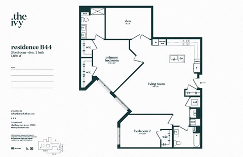 B44-AP-B28 Floor Plan at The Ivy, Chatham